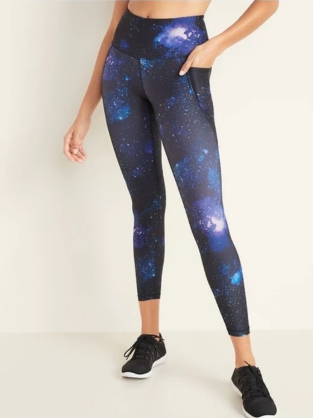 Old Navy Active Powersoft Elevate 7/8 Pocket Legging Dark Galaxy